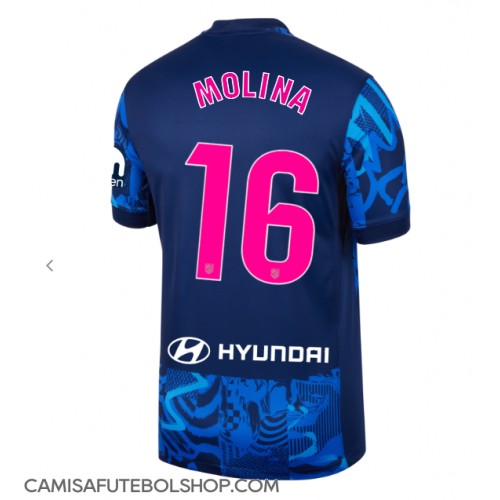 Camisa de time de futebol Atletico Madrid Nahuel Molina #16 Replicas 3º Equipamento 2024-25 Manga Curta